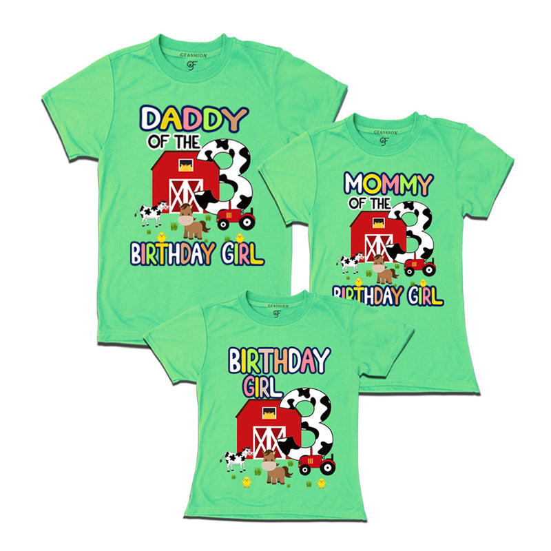 Farm House Theme Birthday T-shirts for Mom and Daughter