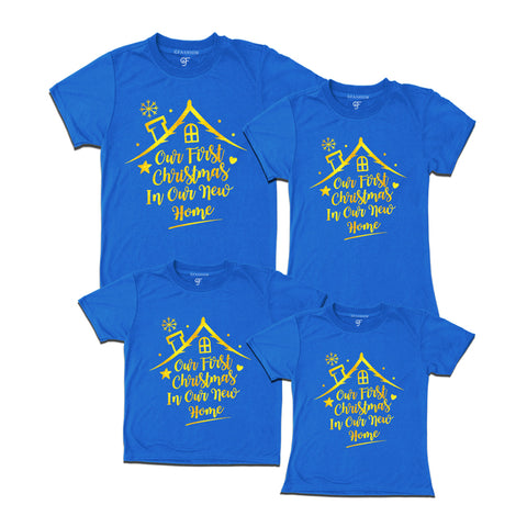 First Christmas in Our New Home  Group T-shirts in Blue Color available @ gfashion.jpg