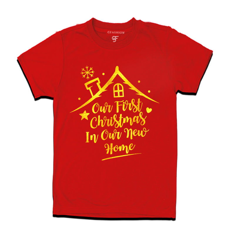 First Christmas in Our New Home  T-shirt in Red Color available @ gfashion.jpg