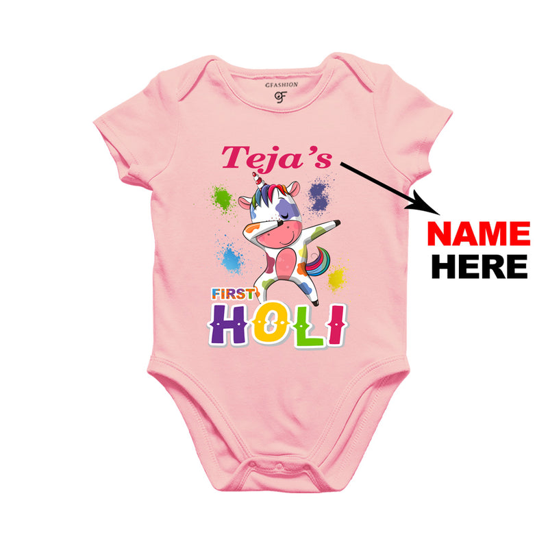 First Holi Rompers-Name Customized in Pink Color available @ gfashion.jpg