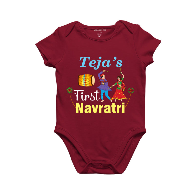 First Navratri onesie bodysuit rompers with name