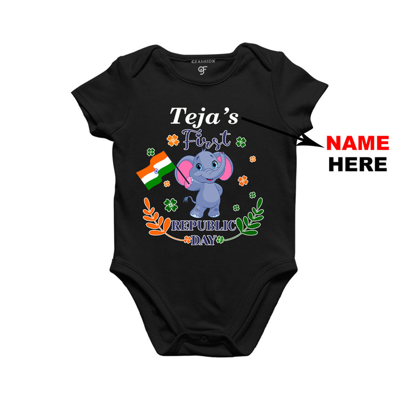 First Republic Day Baby Rompers-Name Customized in Black Color available @ gfashion.jpg