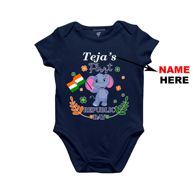 First Republic Day Baby Rompers-Name Customized in Navy Color available @ gfashion.jpg