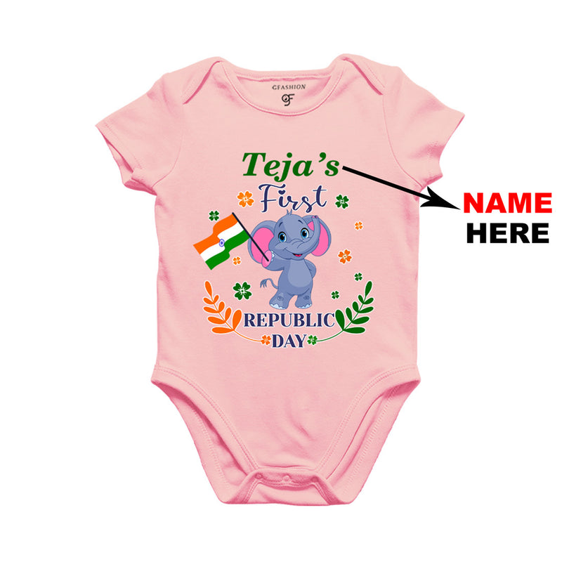 First Republic Day Baby Rompers-Name Customized in Pink Color available @ gfashion.jpg