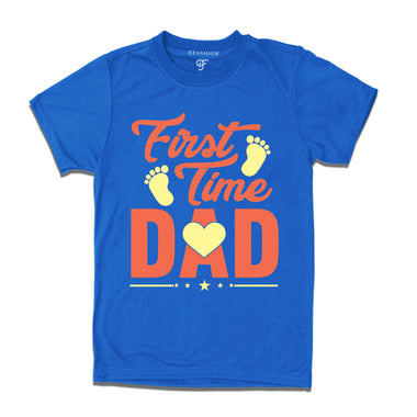First Time Dad T-Shirts-Blue-gfashion