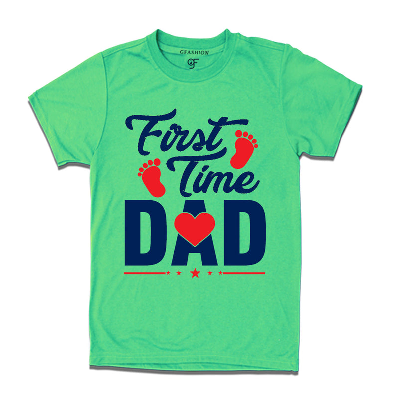 First Time Dad T-Shirts-Pista Green-gfashion