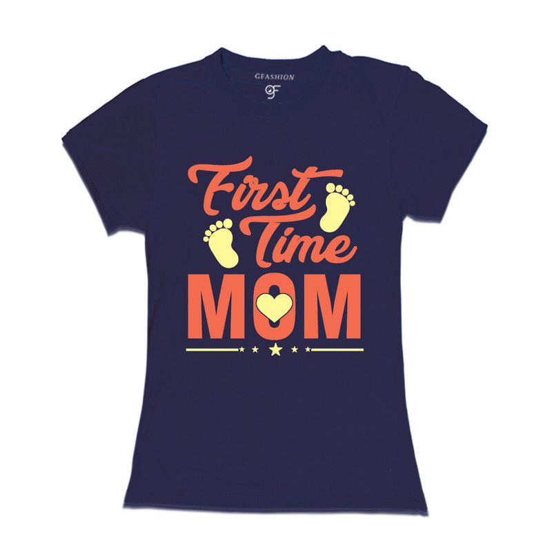 First Time Mom Maternity T-Shirts-navy-gfashion