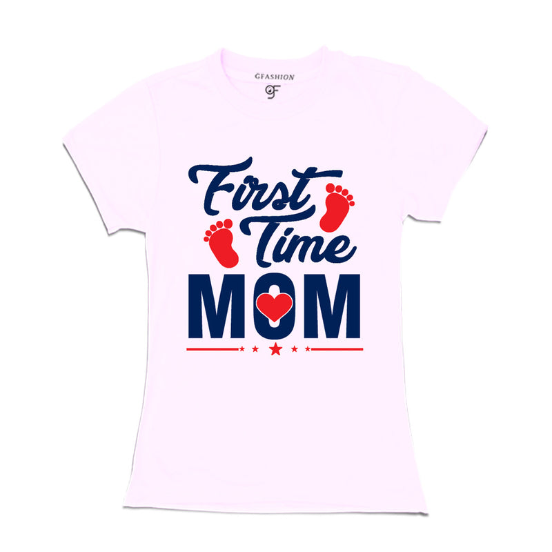 First Time Mom Maternity T-Shirts-White-gfashion