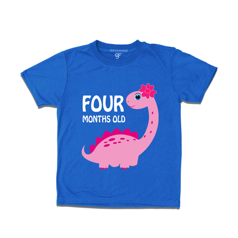 Four Month Old Baby T-shirt in Blue Color avilable @ gfashion.jpg