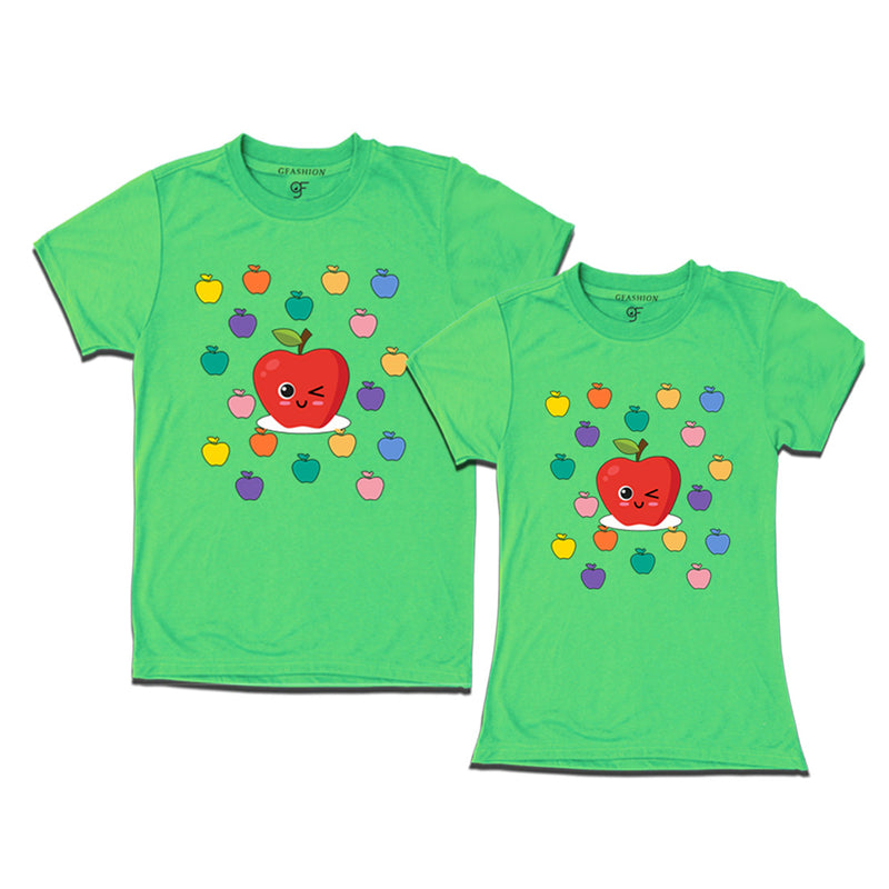 Funny Couples T-shirts in Pista Green Color available @ gfashion.jpg