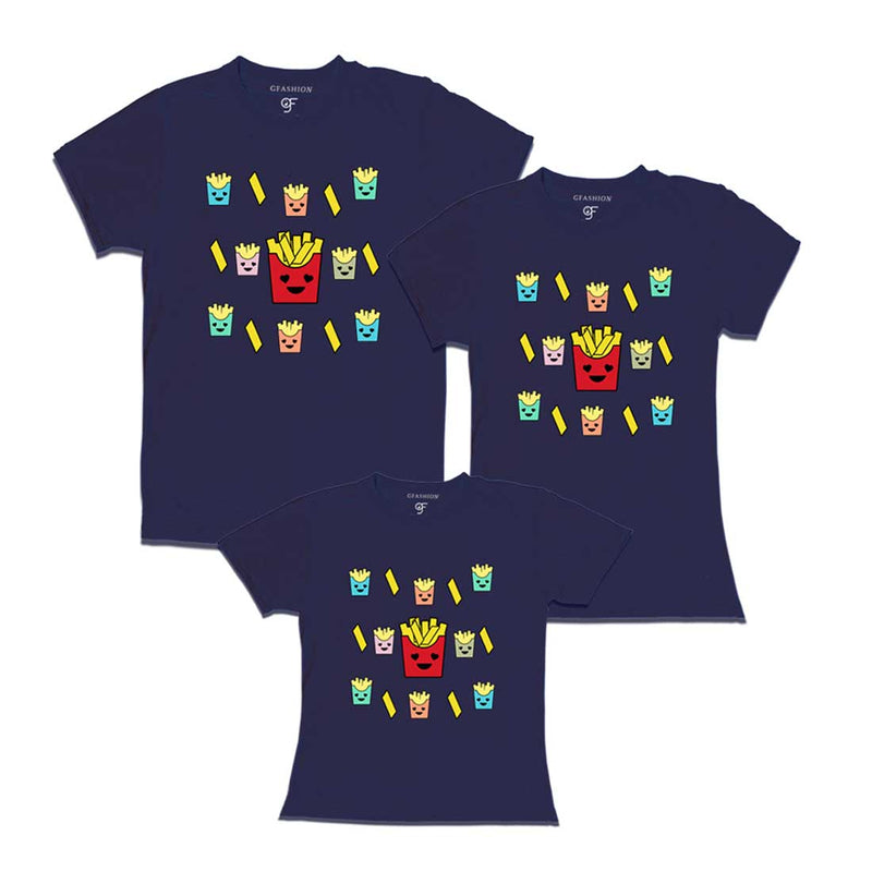 Funny Family T-shirts for Dad Mom and Daughter in Navy Color available @ gfashion.jpg