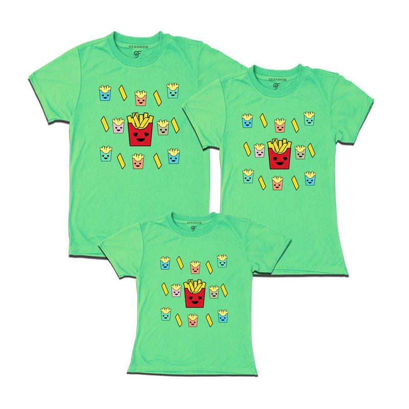 Funny Family T-shirts for Dad Mom and Daughter in Pista Green Color available @ gfashion.jpg