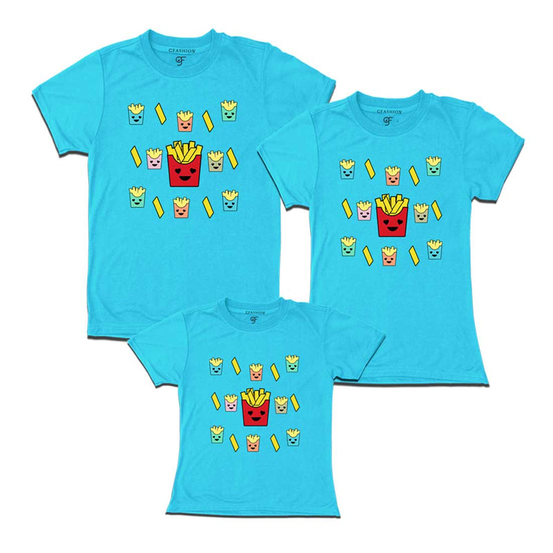 Funny Family T-shirts for Dad Mom and Daughter in Sky Blue Color available @ gfashion.jpg