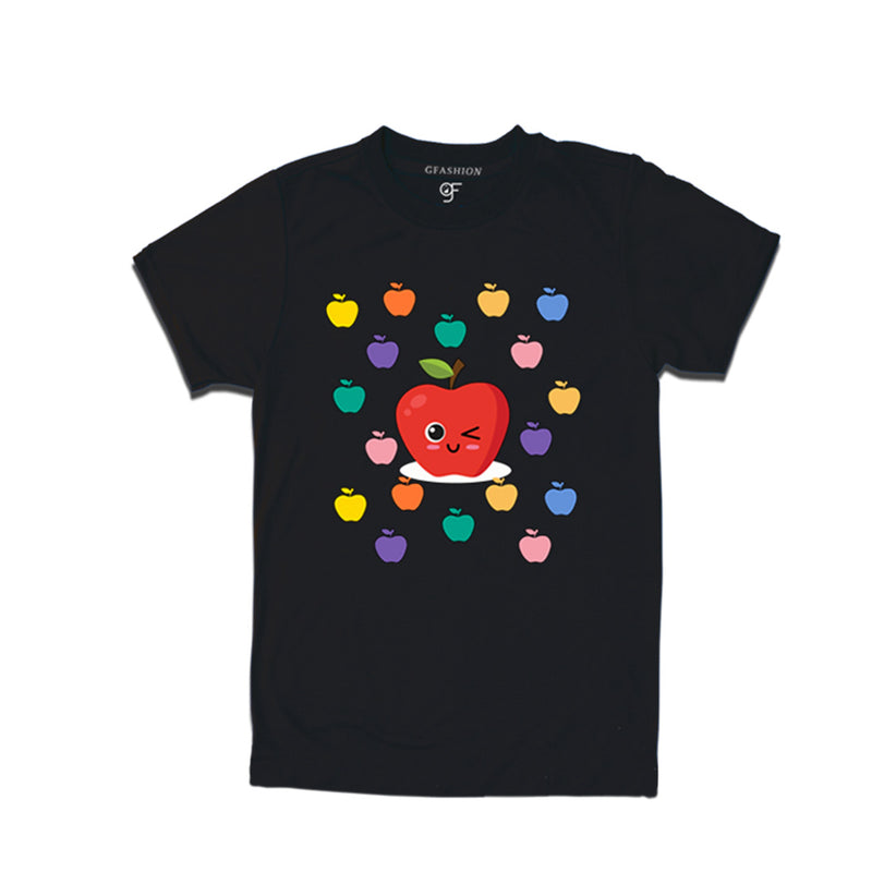 Funny apple T-shirt in Black Color available @ gfashion.jpg