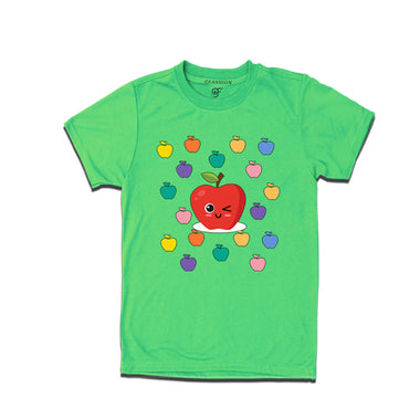 Funny apple T-shirt in Pista Green Color available @ gfashion.jpg