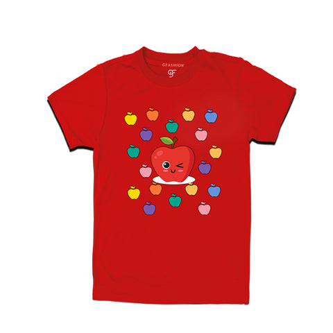 Funny apple T-shirt in Red Color available @ gfashion.jpg