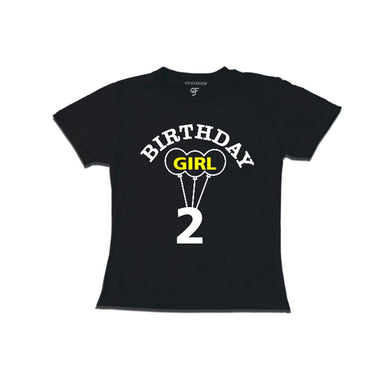 Girl 2nd Birthday T-shirt-Black-gfashion 