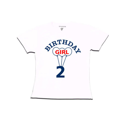 Girl 2nd Birthday T-shirt-White-gfashion 