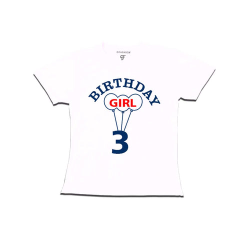 Girl 3rd Birthday T-shirt-White-gfashion