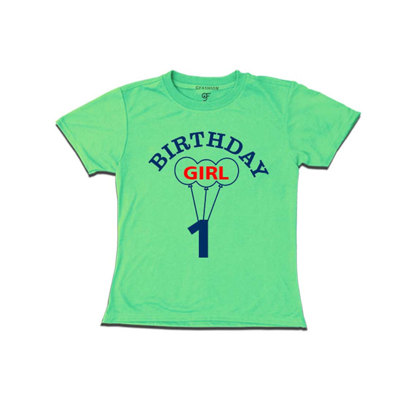 Girl First Birthday T-shirt-Pista Green-gfashion 
