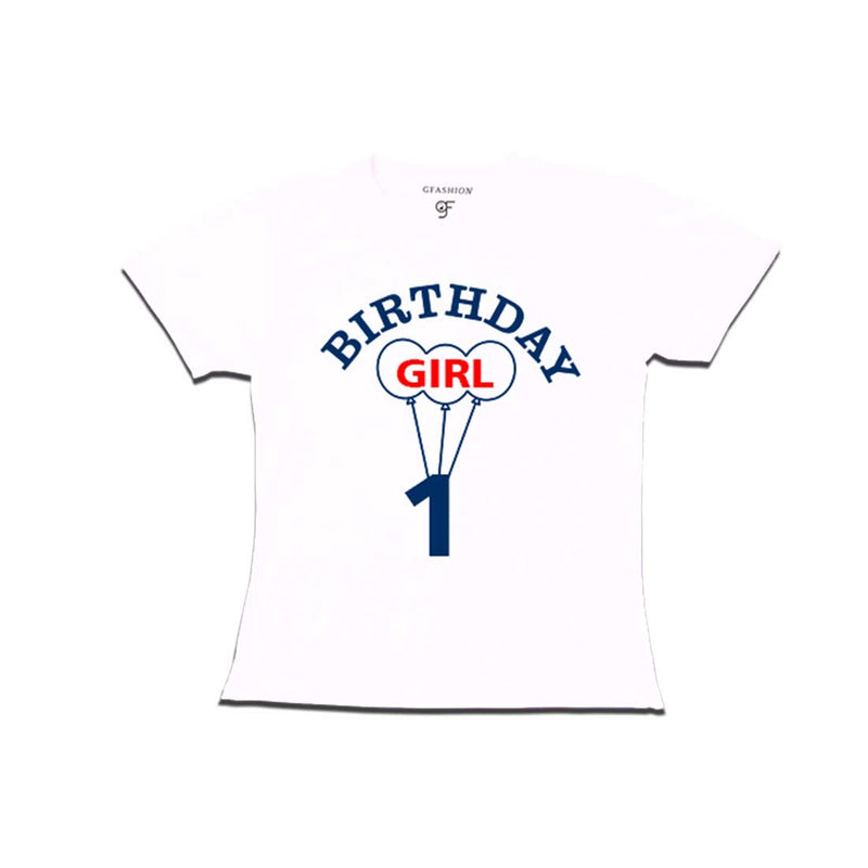 Girl First Birthday T-shirt-White-gfashion 