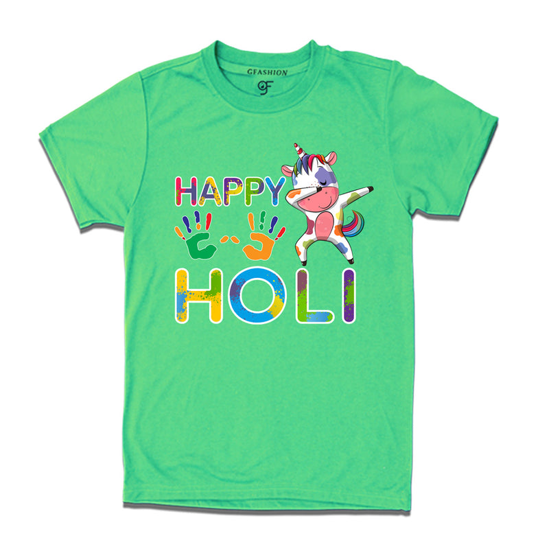 Happy Holi T-shirts in Pista Green Color available @ gfashion.jpg