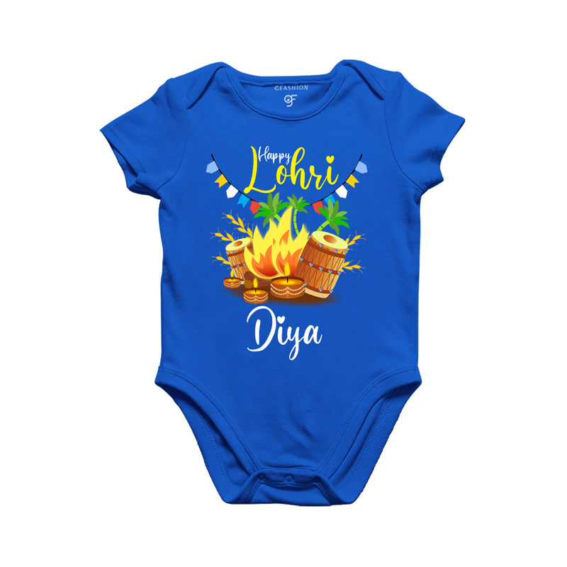 Happy Lohri Baby Onesie-Name Customized in Blue Color available @ gfashion.jpg