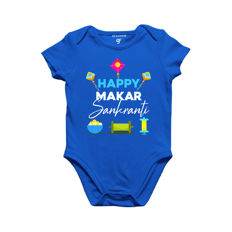 Happy Makar Sankranti-Baby Onesie in Blue Color avilable @ gfashion.jpg