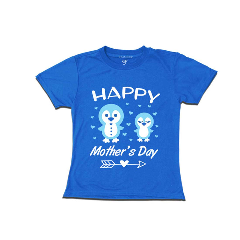 Happy Mother's Day Print With Daughter T-shirts-Blue-gfashion