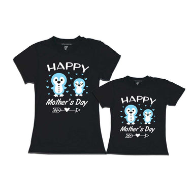 Happy Mother's Day Print With Mom and Daughter T-shirts-Black-gfashion