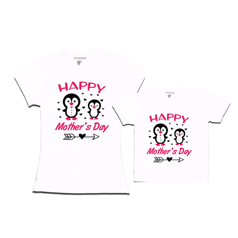 Happy Mother's Day Print With Mom and Son T-shirts-White-gfashion