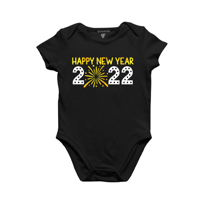 Happy New Year 2022-Baby Bodysuit or Rompers or Onesie in Black Color available @ gfashion.jpg