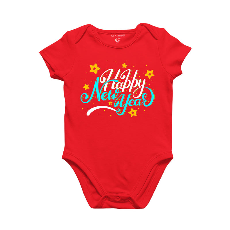 Happy New Year Baby Bodysuit or Rompers or Onesie in Red Color avilable @ gfashion.jpg
