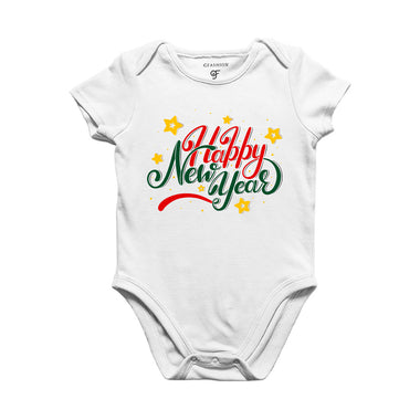 Happy New Year Baby Bodysuit or Rompers or Onesie in White Color avilable @ gfashion.jpg