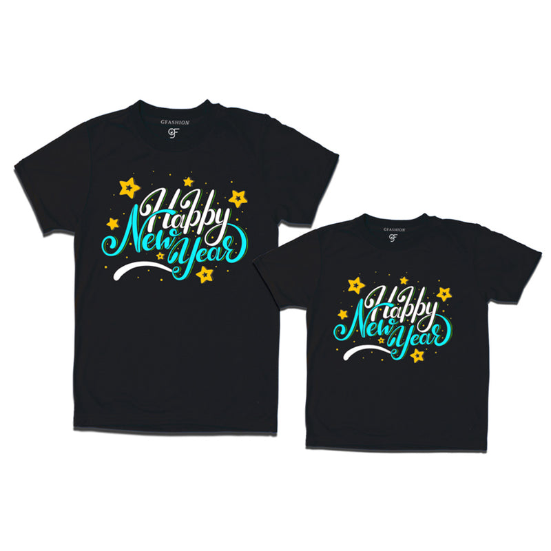Happy New Year Combo T-shirts in Black Color avilable @ gfashion.jpg