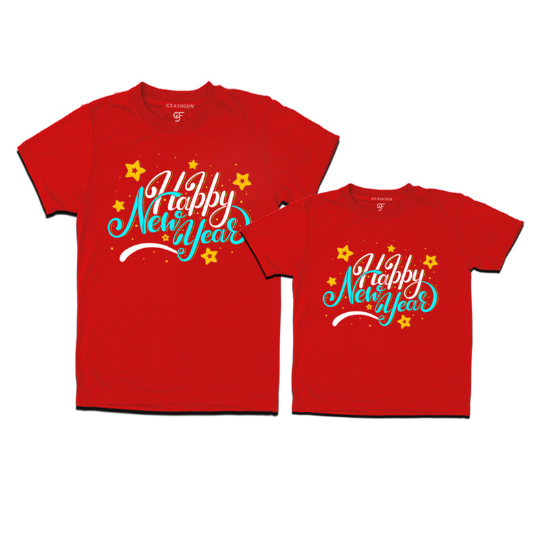 Happy New Year Combo T-shirts in Red Color avilable @ gfashion.jpg