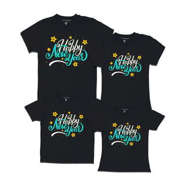 Happy New Year T-shirts for Family in Black Color avilable @ gfashion.jpg