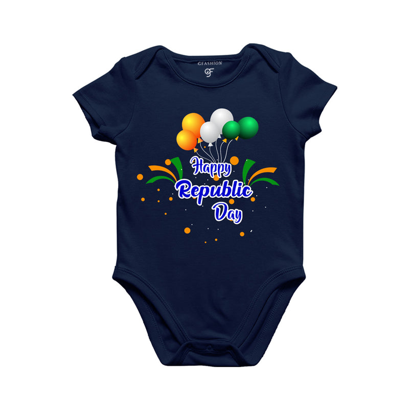 Happy Republic Day-Baby Onesie in Navy Color available @ gfashion.jpg