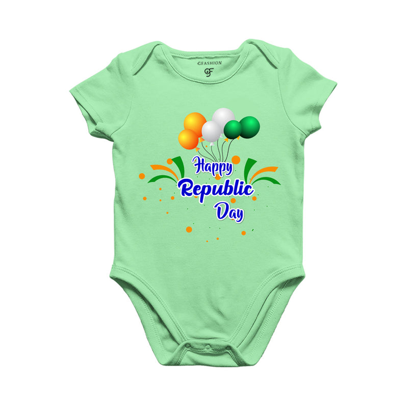 Happy Republic Day-Baby Onesie in Pista Green Color available @ gfashion.jpg