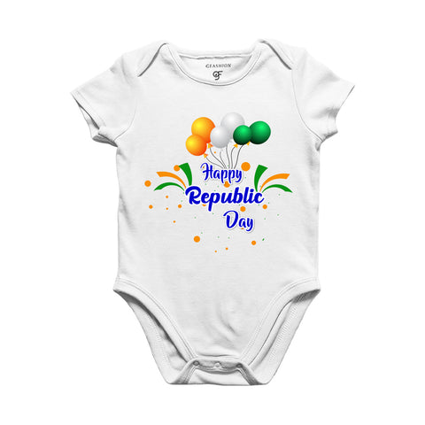 Happy Republic Day-Baby Onesie in White Color available @ gfashion.jpg