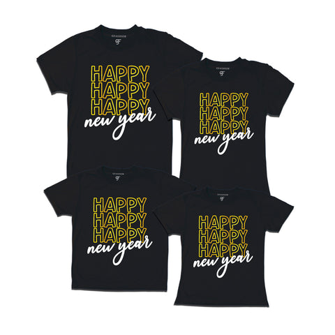Happy new year T-shirts for Family in Black Color avilable @ gfashion.jpg