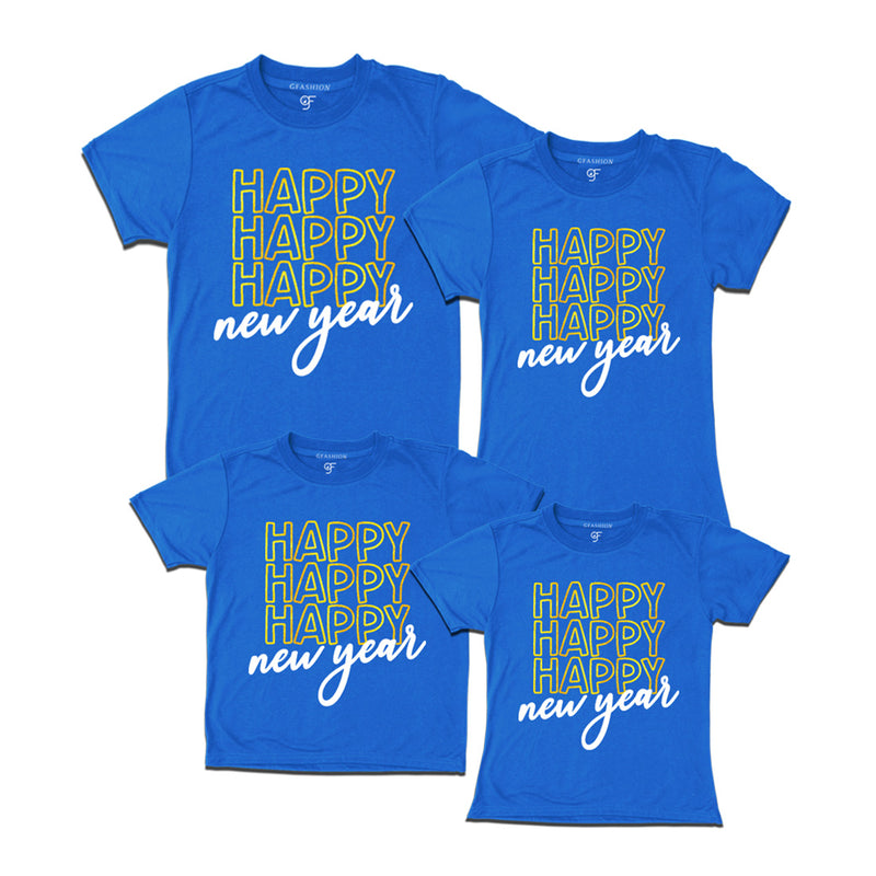 Happy new year T-shirts for Family in Blue Color avilable @ gfashion.jpg