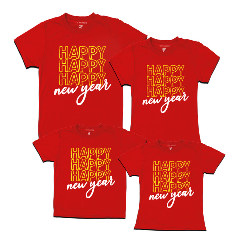 Happy new year T-shirts for Family in Red Color avilable @ gfashion.jpg