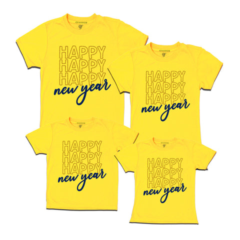 Happy new year T-shirts for family-friends-group in Yellow Color avilable @ gfashion.jpg