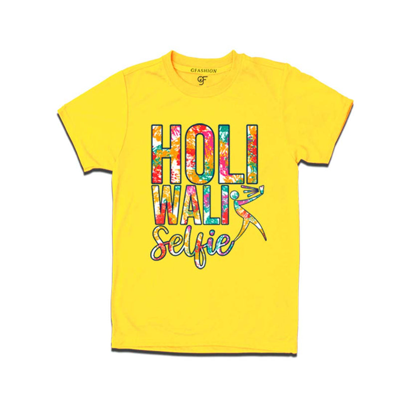 Holi Wali Selfie  T-shirts  in Yellow Color available @ gfashion.jpg