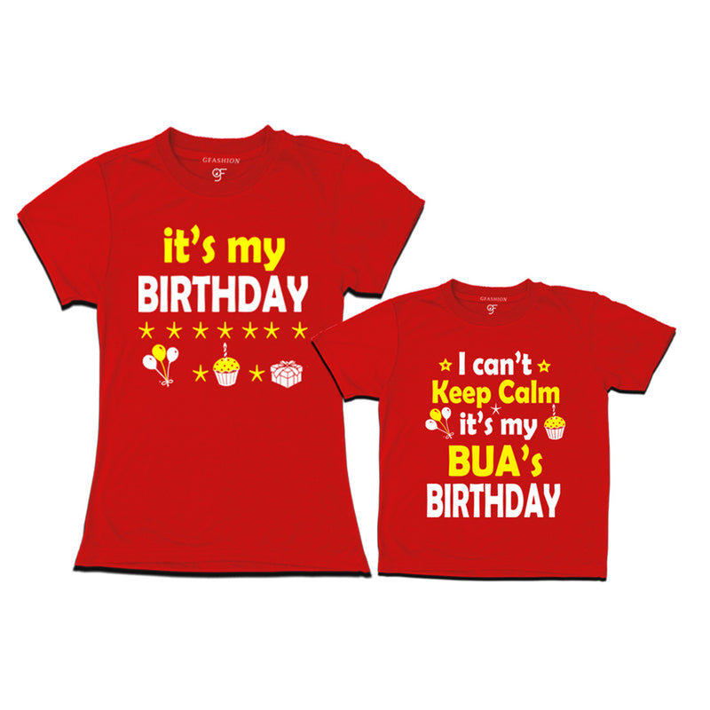 I Can't Keep Calm It's My Bua's Birthday T-shirts in Red Color available @ gfashion.jpg