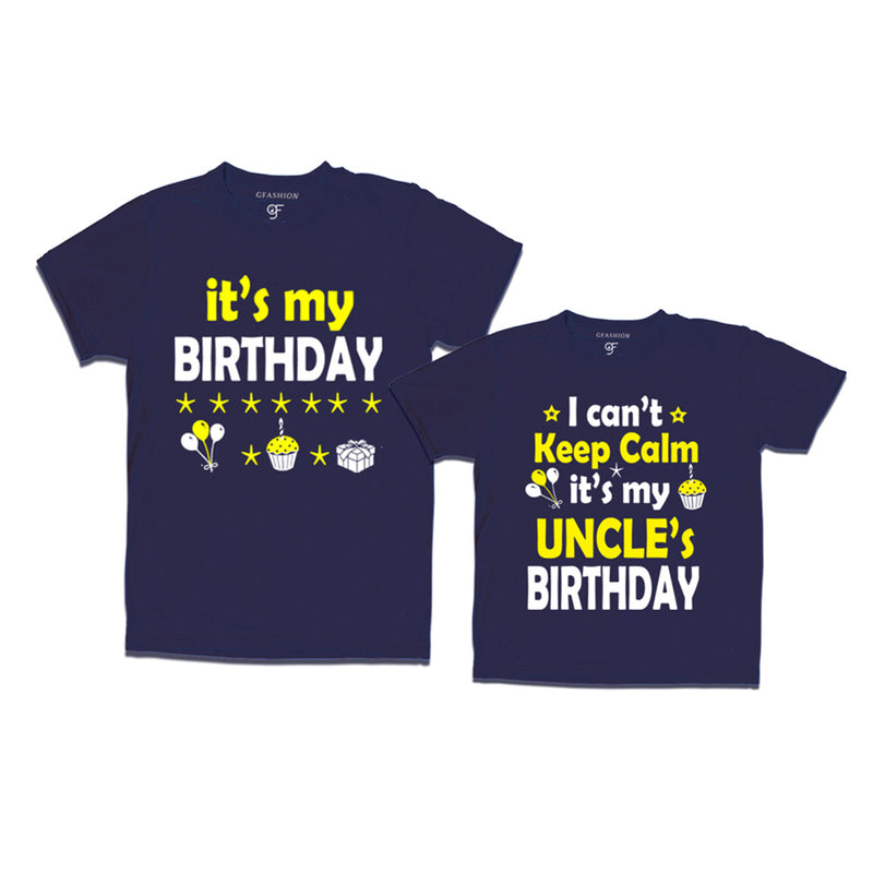 I Can't Keep Calm It's My Uncle's Birthday T-shirts in Navy Color available @ gfashion.jpg