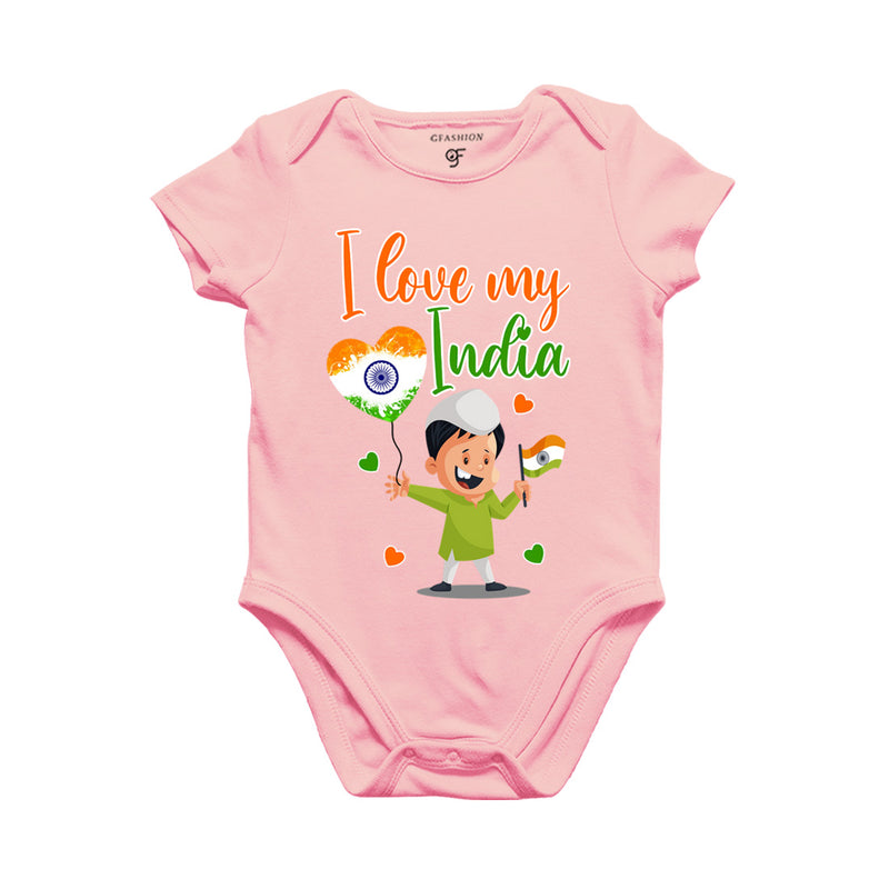 I Love My India-Baby Onesie in Pink Color available @ gfashion.jpg