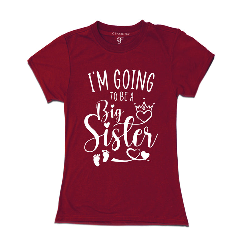 I'm Going to be a Big Sister T-shirt in Maroon Color available @ gfashion.jpg