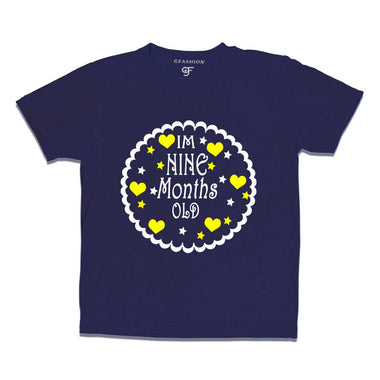 I am Nine Month Old Baby T-shirt in Navy Color available @ gfashion.jpg